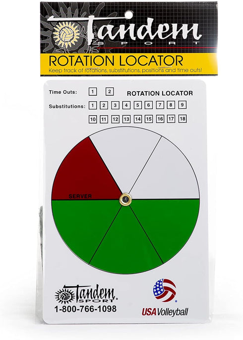 Tandem Sport Volleyball Rotation Tracker for Coaches & Referees - Tracks Substitutions, Positions & Time Outs