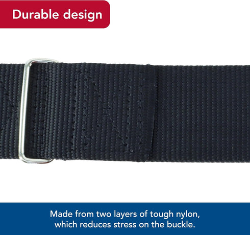 Coastal Pet Macho Double-Ply Dog Collar with Roller Buckle, Comfortable Durable Heavy-Duty Collar, Black, 20"