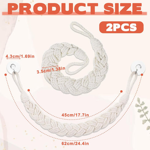 Aysatogc 2PCS 4 Hermit Crab Climbing Toys Hermit Crab Accessories Climbing Rope with Hooks Hermit Crabs Habitat Decor
