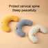 Cat Pillows for Indoor Cats - Soft Fluffy Calming Pillow, U Shaped Half Donut Cuddler with Cute Embroidery for Small
