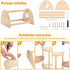 BreezeHug 3 Set Pcs Chicken Roosting Bar Wooden Chick Perch Prevent Rotation Design with Mirror Long Strip Large