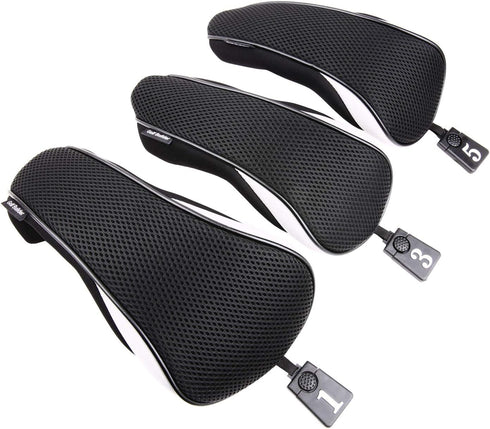 Sword & Shield Sports 3pcs/Set Driver #1 3 5 Fairway Wood Cover Golf Club Headcover