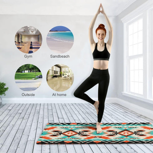 Nander Thick Non-Slip Yoga Mat, Soft Breathe Elastic Fitness Mat, 1MM Natural Rubber