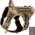 PETNANNY Tactical Dog Harness, Reflective Service Vest for Medium Large Dogs, Emotional Support with Padded Handle