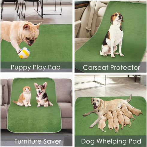 Washable Pee Pads for Dogs 65"x45"/72"x72" Extra Large Reusable Waterproof Pet Mat for Puppy Training