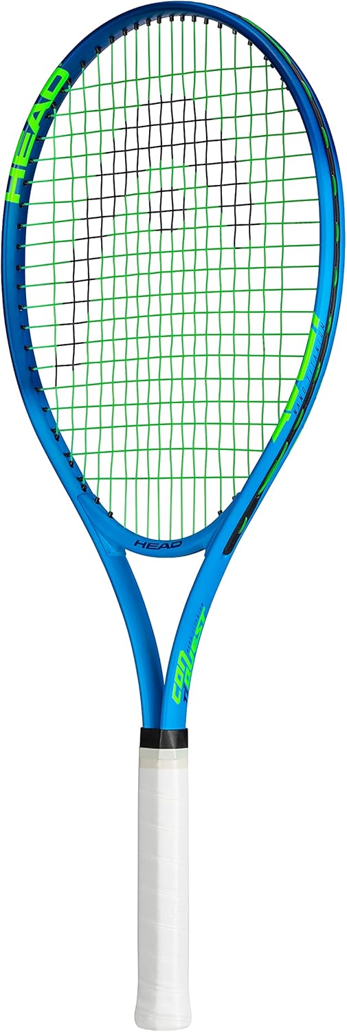 HEAD Ti. Conquest Tennis Racket - Pre-Strung Head Light Balance 27 Inch Racquet, 4 3/8 in Grip, Blue