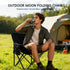 3-Layer 600D 300 lbs, 26" 15" 15" Outdoor Padded Moon Chair, Thick Cotton Cushion, Oxford Fabric, Portable Folding