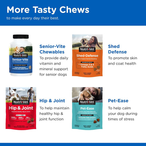 Nutri-Vet Multi-Vite Chewables for Adult Dogs, Daily Vitamin Support, 120 Count