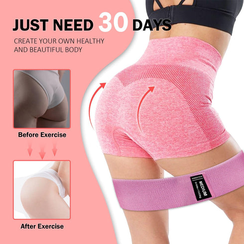 Large Fabric Resistance Bands for Working Out, Loop Exercise Bands for Booty Leg, Butt, Glutes, Stretch Workout Bands