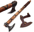 Viking Axe Real Handmade Carbon Steel Ragnar Lothbrok Hunting Axe with Leather Sheath