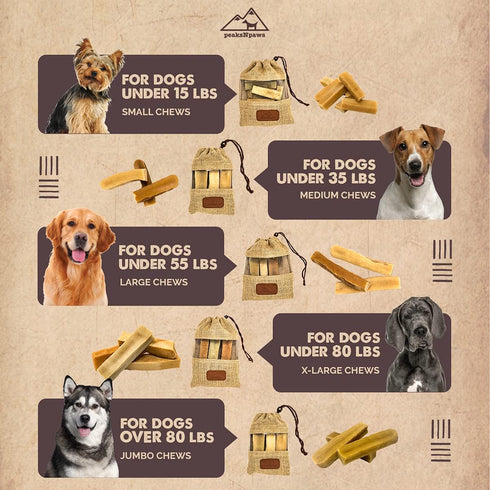 Yak Cheese Dog Treats - Natural Yak Chews from Himalayan Mountains - for Aggressive Chewers - Extra Large, Value Pack 3