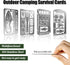 Survival Card Multitool Camping Kit with Fishing Line Gear, Multipurpose Credit Card Wallet Portable Survival Tool with Felt Bag for Outdoor Fishing Hiking Hunting, 9PCS