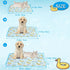 BAMY Cat Cooling Mat Summer Dog Silk Pad, Self Cooling Cushion with Duck Strawberry Pattern, Washable (Blue Duck, M
