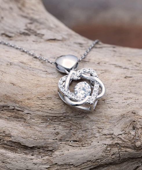 Generic Inspirational Fiancee Gifts, You're My Lobster, and I'm so Grateful to Have, Perfect Holiday Heart Knot Silver