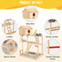 3 HiCaptain Large Bird Playground, Layers Cockatiel Playground, Pet Parrot Playstand Gym Wooden Playpen Birds Play