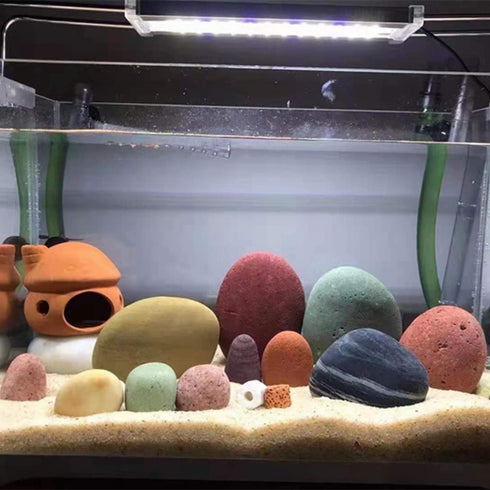 YXQ Aquarium Decorations, Ceramic Mushroom House for Fish Tank, Natural Hiding Place for Shrimp/Goldfish