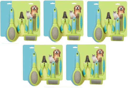 Generic 4 Trimmer (1 Dog and Cat piece Home Grooming Kits Slicker Rotating Pin Brush Comb Nail Choose Quantity Kit)