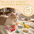 40 Included(Kawaii,4.3-5.9") Leitee Pcs Cat Toys Bulk Interactive Chew Toys for Indoor Cats, Small Plush Soft Kitten