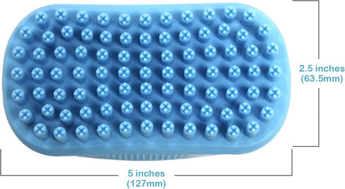 Pet Bath Massaging Dog Brush - Great Grooming Comb for Dogs, Cats, and Small Animals