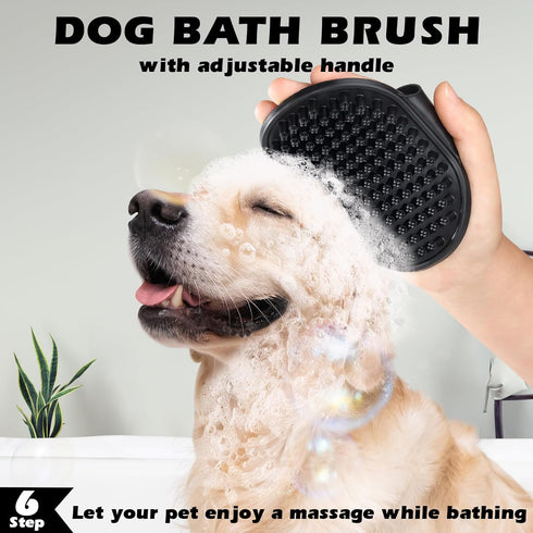 Augwind 7 1 in Pet Grooming Kit - Dog&Cat Comb, Deshedding Brush, Nail Clipper with File, Bath Brush - Premium Pet