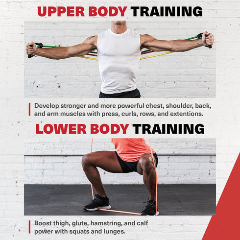 Lifeline Variable Resistance Trainer Kit - Adjustable Resistance Level Bands, Includes Triple Grip Handles, Carry Bag