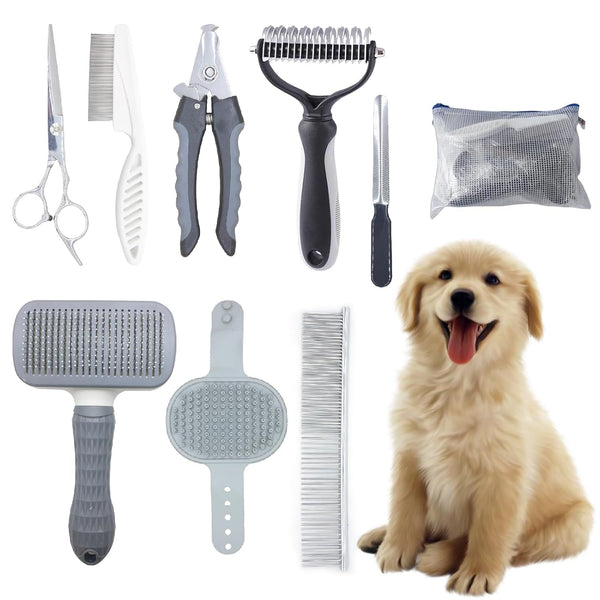 Generic Pet Grooming Tools Kit for Dogs and Cats,8-in-One Home Pet Grooming Set,Includes