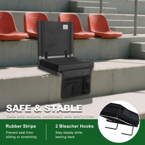 KIVMTAR Stadium Seats for BleachersStadium Seats with Back SupportBleacher Chairs with BackStadium Seating
