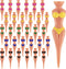 Skylety 30 Pieces Funny Golf Tees for Women, 3 Inch Plastic Pin Up Golf Training Accessories