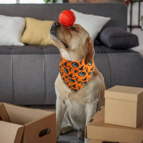'-1 Pack, Halloween Dog Bandana Premium Durable Triangle Reversible Dog Scarf, Adjustable Puppy Bandana Bib Handkerchief