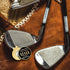 Happy Retirement Black Gold Golf Ball Marker with Hat Clip, Funny Accessories for Golf Fans