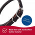 Coastal Pet Circle T Oak Tanned Leather Round Dog Collar, Black, 5/8" x 16" - Comfortable for Long Hair Pets