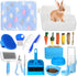 Locmeo 20 Pcs Rabbit Starter Kit Small Bunny Litter Box Animal Grooming Kit