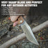 Pocket Folding Knife for Men, D2 Steel Hunting Knife with Wood Handle, Fishing Hiking Survival Knife with Safety Liner