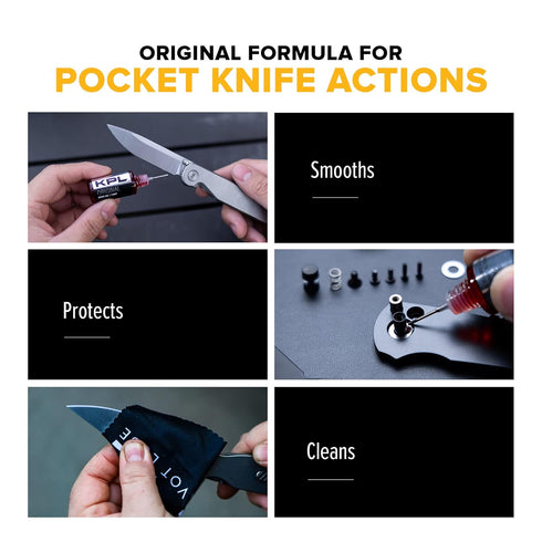 KNIFE PIVOT LUBE Original Knife Oil, Synthetic Pocket Knife Lubricant, Premium Knife Oiler Bottle (10ml)