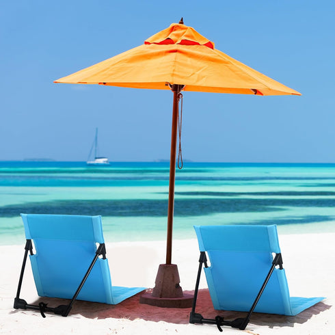 1 Karenhi Pcs Foldable Poolside Chairs Portable Beach Chair Folding Poolside Chairs for Edge of Pool for Adults