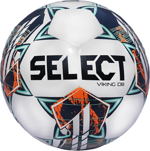 SELECT Viking DB Soccer Ball, Size 5, White/Teal/Orange V24