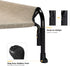 Veehoo Elevated Dog Bed, Outdoor Raised Cots for Large Dogs, Cooling Camping Bed with Slope Headrest, Washable, Beige
