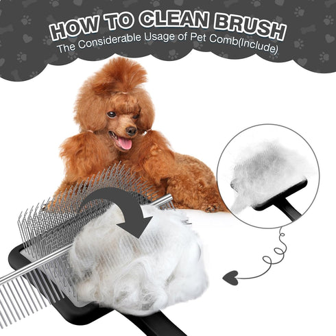 Large Slicker Brush for Dogs,Doodle Brush for Poodles, Goldendoodles, Labradoodle, Extra Long Pins for Detangling