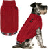 KYEESE Dog Sweater Soft Pullover for Small Dogs, Warm Turtleneck with Gingham Patchwork, Comfy Pet Coat