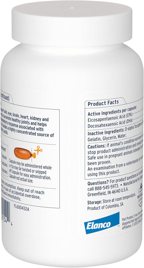 Pet Protect Omega 3 Supplement for M/L Dogs, 60 Capsules
