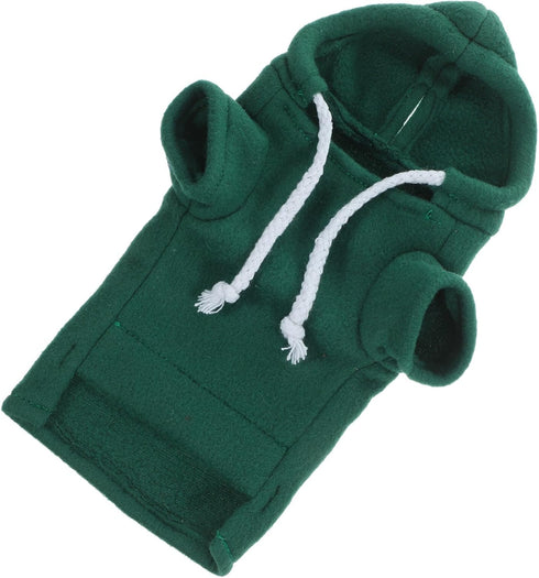 Ferret Clothes, Hamster Sweatshirt, Guinea Pig Hoodie, Bunny Hamster Clothing, Small Animal Warm Vest, Green S Red