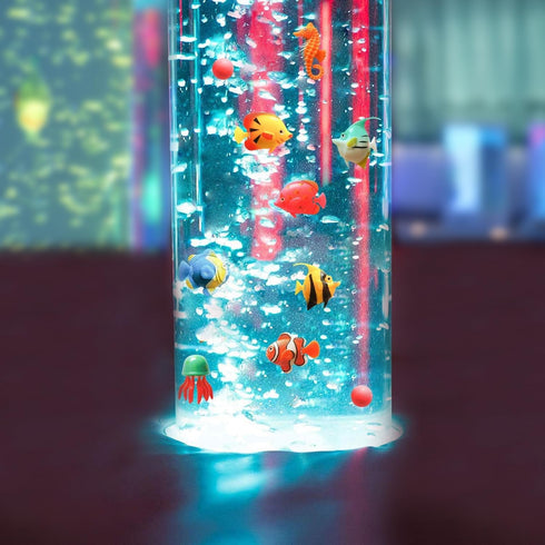 YUDA 7 PCS Fake Fishes for LED Sensory Bubble Tube Floor Lamp Decoration, Plastic, Random Styles