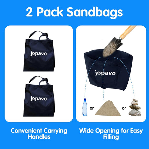 10 2 Pack 4 Dog Agility Training Equipment Tunnel:JOPAVO Foot Agility Tunnel with Sandbags, Carry Bag and Ground