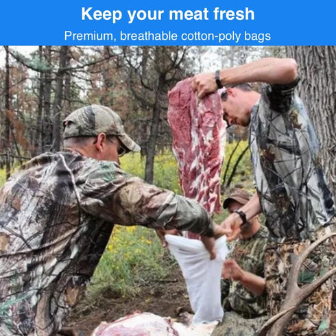 Heavy Duty Deer & Elk Game Bags for Hunting - 4-Pack L, XL, or Full Body Bag, Vacuum Sealed