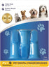 Dog Finger Toothbrush Set of 3 - Dental Hygiene Brushes for Small to Large Dogs, Cats, and Most Pets - Small Size Finger Opening