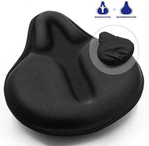 8.5-10in(Rain ANZOME Bike Seat Cushion, Wide Foam & Extra Soft Gel Exercise Bike Seat Cushion for Women Men Everyone