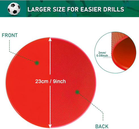 TuXHui 4.72inch 6inch 9inch 24/30/36 Poly Spots Spot Markers for Gym Floor Pcs Non-Slip Rubber Floor Dots Round Agility