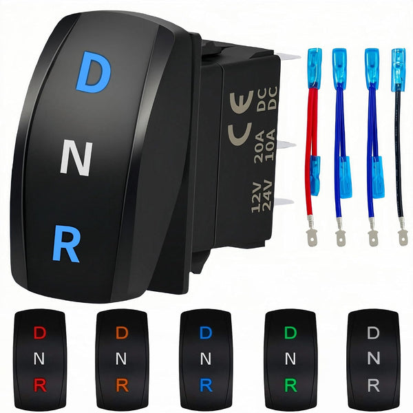 Generic D N R Rocker Switch 7Pin 12V-24V ON-Off-ON 3 Position DPDT Latching