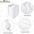 Xuniea 8 Pieces Sublimation Dog Bandanas, Solid White DIY Pet Triangle Scarf for Small to Large Dogs