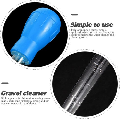 Fish Tank Water Changer, 16 inch Aquarium Clean Dropper, Waste Remover and Coral Feeder